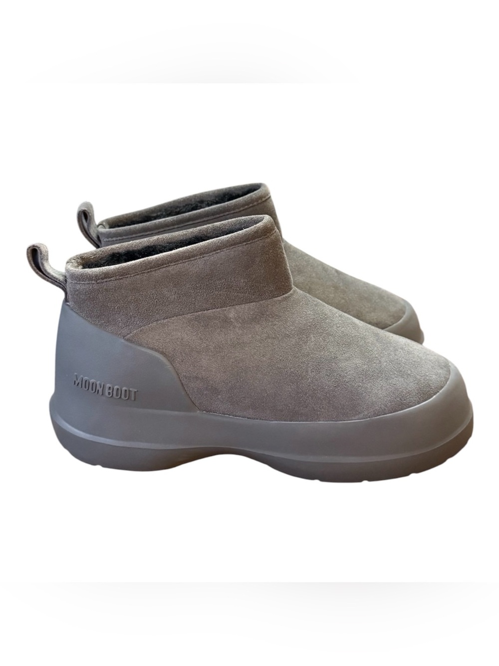 Moon Boot Luna Low Suede Boots Anthracite Grey Women’s Size 8.5